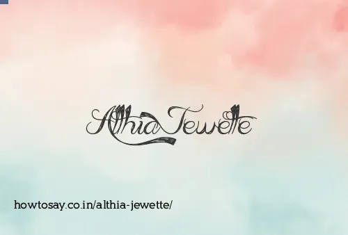 Althia Jewette