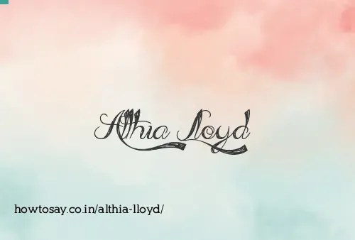 Althia Lloyd