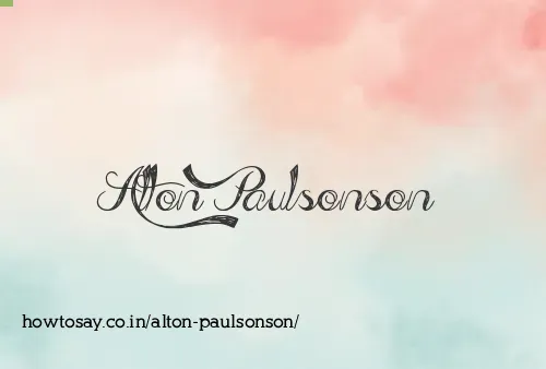 Alton Paulsonson