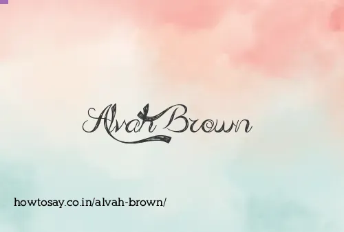 Alvah Brown