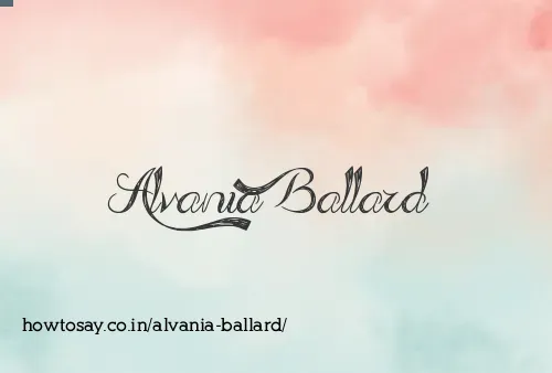 Alvania Ballard