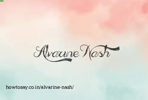Alvarine Nash