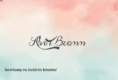 Alvin Bromm