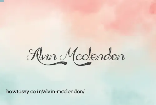 Alvin Mcclendon