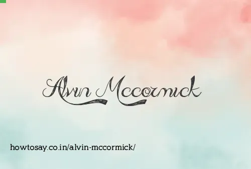 Alvin Mccormick