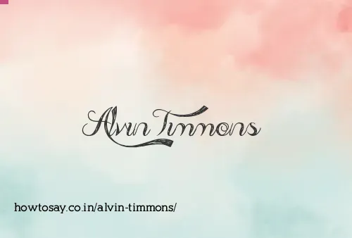 Alvin Timmons