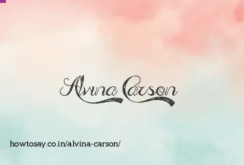 Alvina Carson