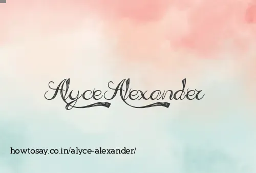 Alyce Alexander