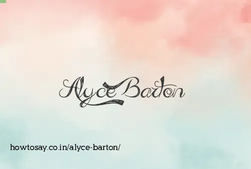 Alyce Barton