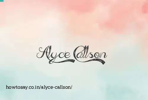 Alyce Callson