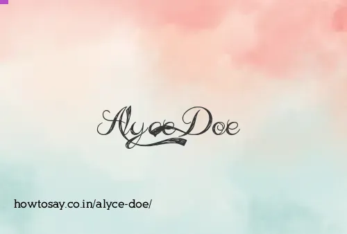 Alyce Doe