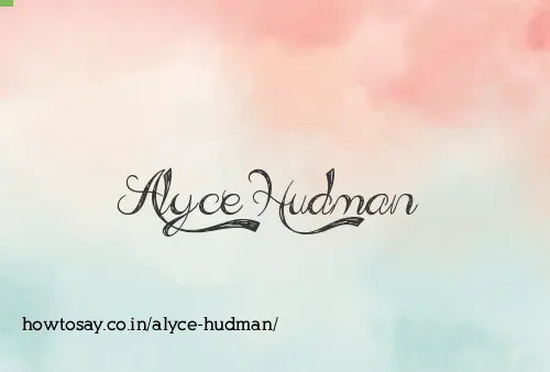 Alyce Hudman