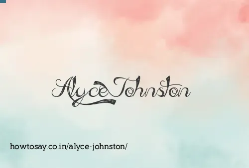 Alyce Johnston