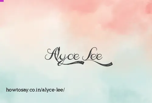 Alyce Lee