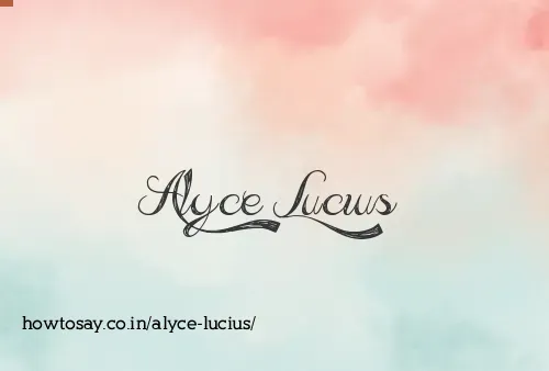 Alyce Lucius