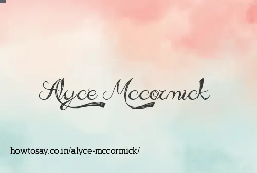 Alyce Mccormick