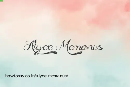 Alyce Mcmanus