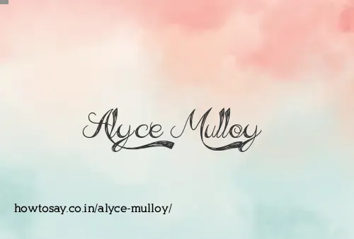 Alyce Mulloy