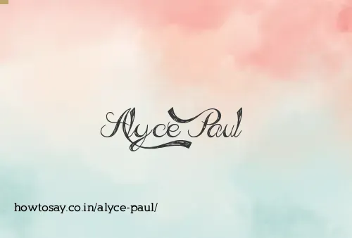 Alyce Paul