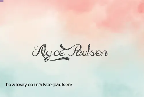 Alyce Paulsen