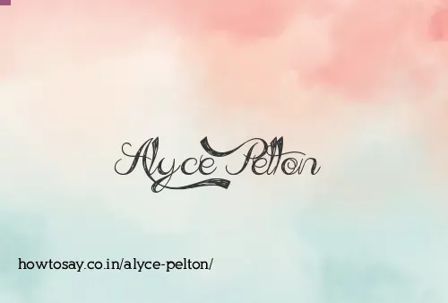 Alyce Pelton