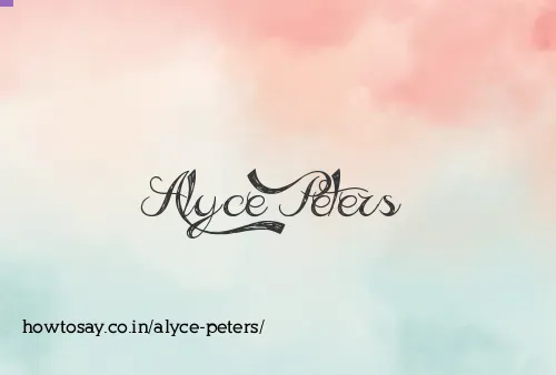 Alyce Peters