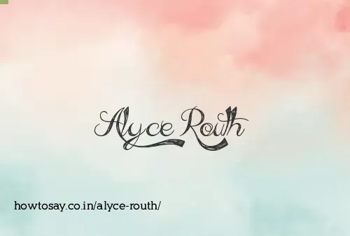 Alyce Routh