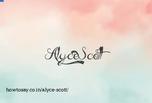 Alyce Scott