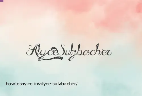Alyce Sulzbacher