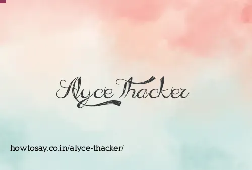 Alyce Thacker