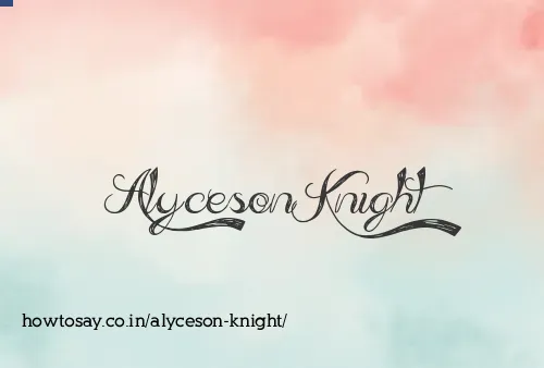 Alyceson Knight