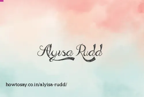 Alyisa Rudd
