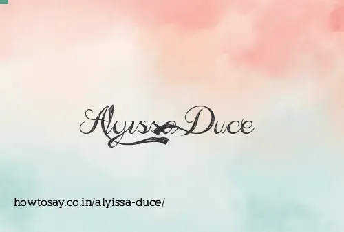Alyissa Duce