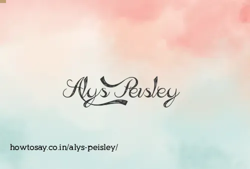 Alys Peisley