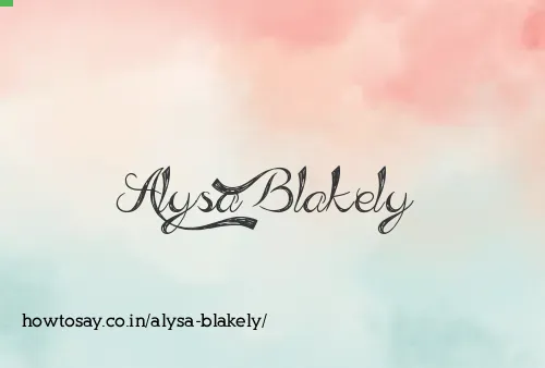 Alysa Blakely