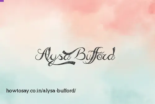 Alysa Bufford
