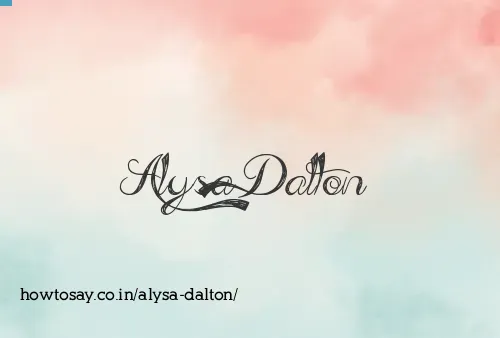 Alysa Dalton