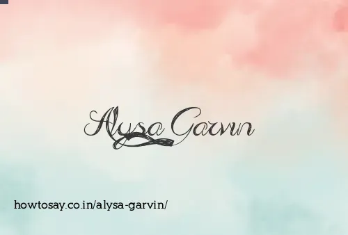 Alysa Garvin