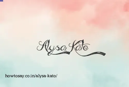Alysa Kato