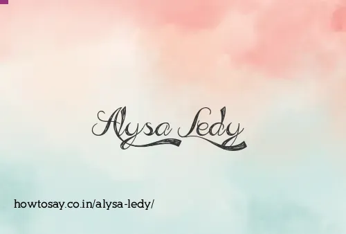 Alysa Ledy