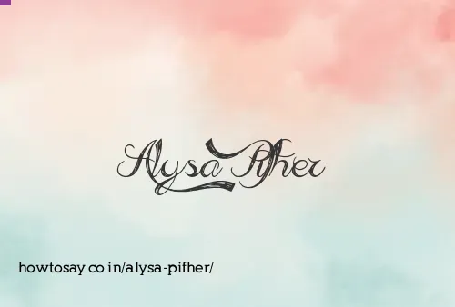 Alysa Pifher