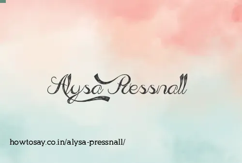 Alysa Pressnall