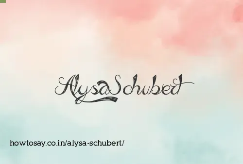 Alysa Schubert