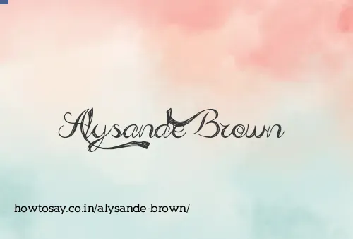 Alysande Brown