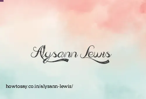 Alysann Lewis