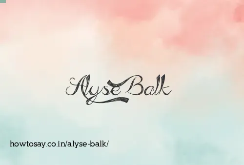 Alyse Balk