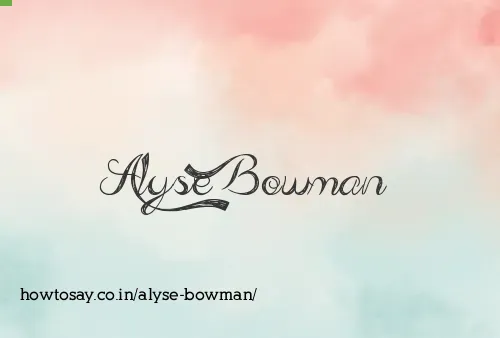 Alyse Bowman