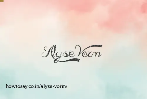 Alyse Vorm