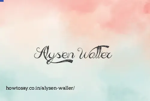 Alysen Waller