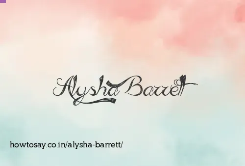 Alysha Barrett